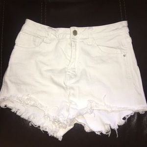 White Denim Shorts